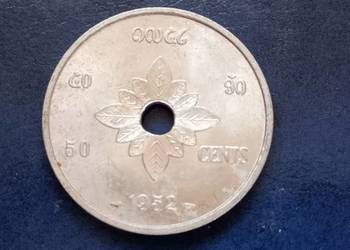 Stare monety 50 cent 1952 Laos