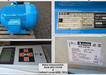 Zestaw Napędowy 110 kW: Silnik Elektryczny AEG + Softstart Lovato ADXL 195A