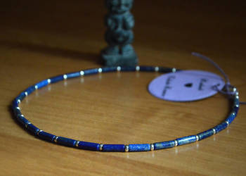 Lapis lazuli naturalny Naszyjnik męski