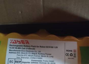 YABER 14.4 V 5100 mAh wymienna bateria irobot Ni-MH