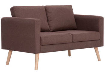 2-osobowa sofa tapicerowana tkaniną brązowa WM-281353