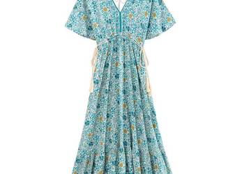 Sukienka boho S 36 M 38 bohemian hippie etno na lato kwiaty