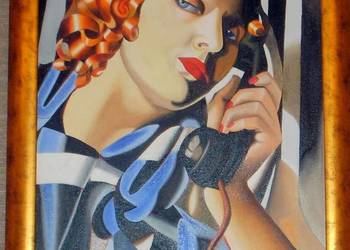 Kopia obrazu Tamary Łempickiej"Telefon II"