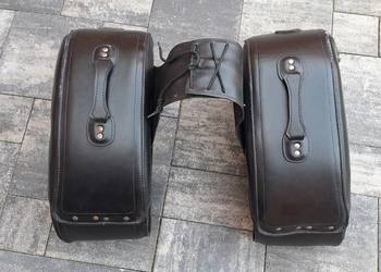 Sakwy do motocykla z mojej Valkyrie 1500 ze wspornikami chromowanymi