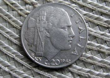 Włochy 20 Centesimi 1942r - Magnetyczna