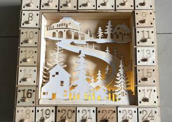 Kalendarz adwentowy ze sklejki