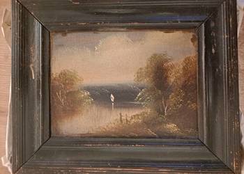 Obraz olej na drewnie XIX wiek