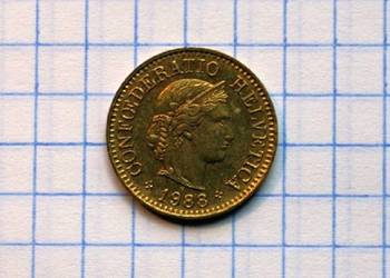 5 RAPPÓW ( 5 CENTYMÓW ) 1988 ROK - SZWAJCARIA