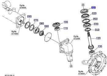 Uszczelniacz  przedniej osi b1241,b2420
