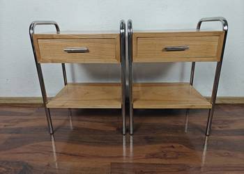 Szafki nocne Chrom Czereśnia Art Deco Bauhaus