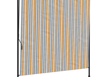 Roleta zewnętrzna żółto-biała 150x270 cm tkanina i stal WM-368774