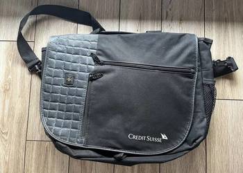 Torba na laptopa duża Credit Suisse vintage unikat