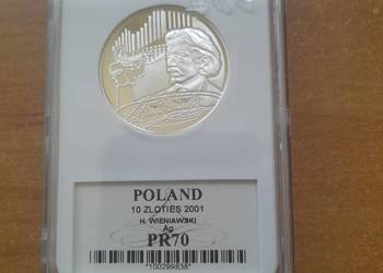 Moneta srebrna "Henryk Wieniawski" 10 zł z 2001 r.