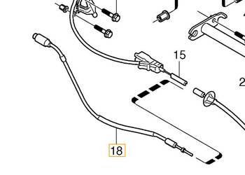VOLVO S80 lewa linka hamulca postojowego