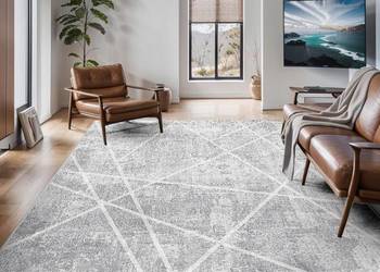 Nowoczesny geometryczny dywan do przedpokoju 170x120 Czytaj Opis !!!