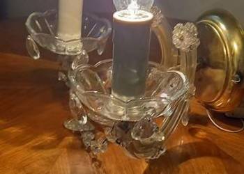 Dwuramienny kinkiet z kryształami