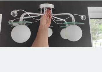 Żyrandol kule krysztaly