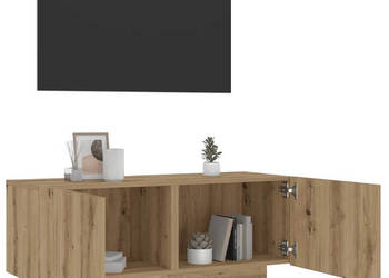 Szafka pod TV z oświetleniem LED dąb artisan 100x35x40 cm WM-856354