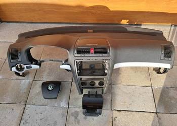 Pulpit konsola deska rozdzielcza kokpit oryginał skoda octavia 2 II air bag