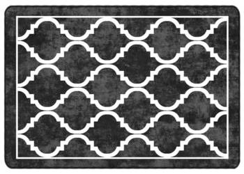 Dywan z możliwością prania czarno-biały 160x230 cm WM-136606