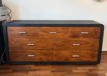 Ekskluzywna komoda AlmiDecor 186cm, LITE DREWNO egzotyczne, Loft / Kolonial