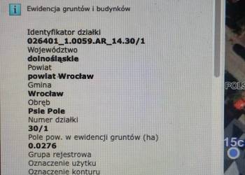 Działka budowlana Wrocław ul.Sycowska 13 F