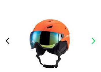 Kask narciarski LIXADA z szybą pomarańczowy rozmiar L – nowy