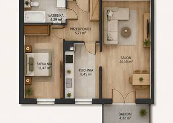 2pok, 50met, Okolice Trockiej BALKON/MP/2021 (Wrocław)