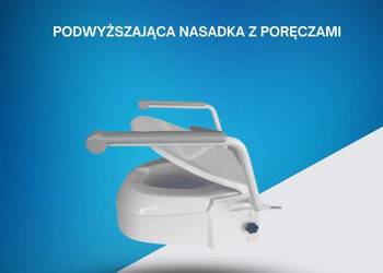 Podwyższająca nasadka toaletowa z poręczami
