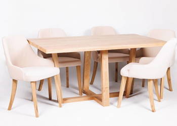 Stół Loftowy TORINO 150/200x90cm + 6 krzeseł Loftowych KUBEŁEK