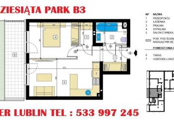 Oferta sprzedaży mieszkania Lublin 41.16m2 2 pokoje