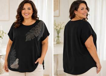 Bluzka damska Cekiny, koronki, kamienie glamour biust 128cm