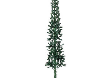 Smukła choinka połówka ze stojakiem sztuczna zielona 150 cm WM-344600