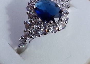 Pierścionek posrebrzany, nowy z metką! Rozmiar 18