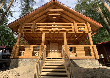 DOM Z BALI DREWNIANYCH CAŁOROCZNY LETNISKOWY