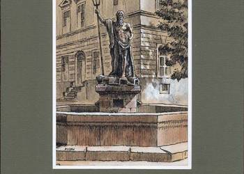 Grafika „Fontana Neptun we Lwowie”