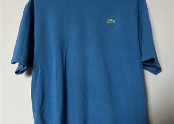 Męski T - shirt LACOSTE - L - niebieski - OKAZJA