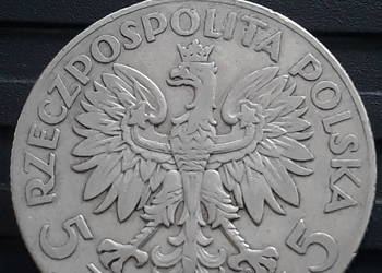 5 zł Głowa kobiety 1932 r ze znakiem-rzadkość super