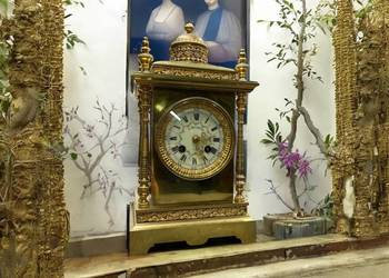 Piękny francuski zegar z mojej kolekcji : sprawny