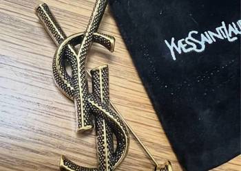 Broszka saint laurent kolor zloty