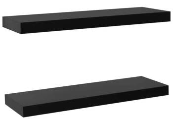 vidaXL Wiszące półki ścienne, 2 szt., czarne(SKU:288201)