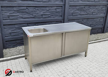 Zlew gastronomiczny 1-komorowy z szafką 160x70x85mm