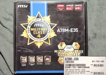 Płyta główna MSI A78M-E35 AMD FM2+ mATX + Procesor A8-5600K