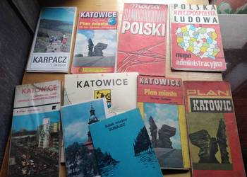 Stare mapy samochodowe i nie tylko zabytek PRL zestaw 17 szt