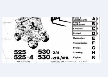 JCB 525 525-4 530-2 530-4 530-2HL 530-4HL katalog części zamiennych