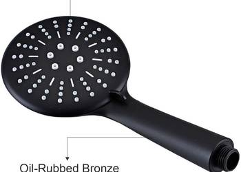 Aqua-Tek BLACK - Wielofunkcyjna słuchawka prysznicowa, czarn