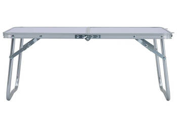Składany stolik turystyczny biały aluminiowy 60x40 cm WM-48185