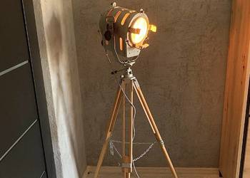 Lampa filmowo teatralna PRL loft industrialna podłogowa