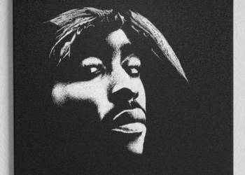 Tupac 2pac Obraz ręcznie grawerowany w blasze Prezent