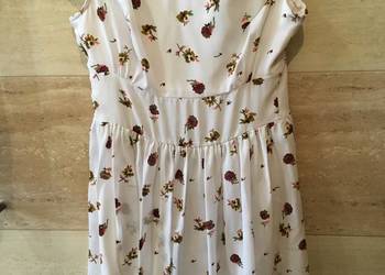 biała sukienka w kwiaty 36 S asos